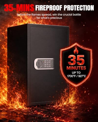 [2026 Upgraded] -35 Min Real Fireproof Safe-4.6 Cu Ft Large Safe for Home - Image 7