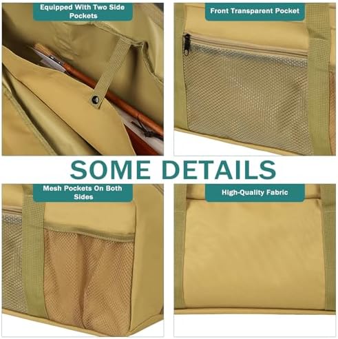 Grill Tool Storage Bag BBQ Grill Utensil Accessory Storage Brown - Image 5