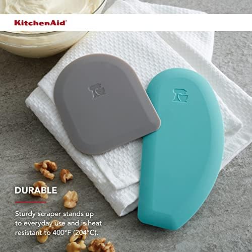 KitchenAid Gourmet Bowl Scraper, Set of 2, Aqua Sky and Storm Grey - Image 6