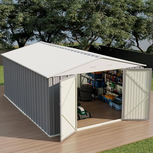 Devoko 10x12 FT Outdoor Storage Shed, Gray by DEVOKO