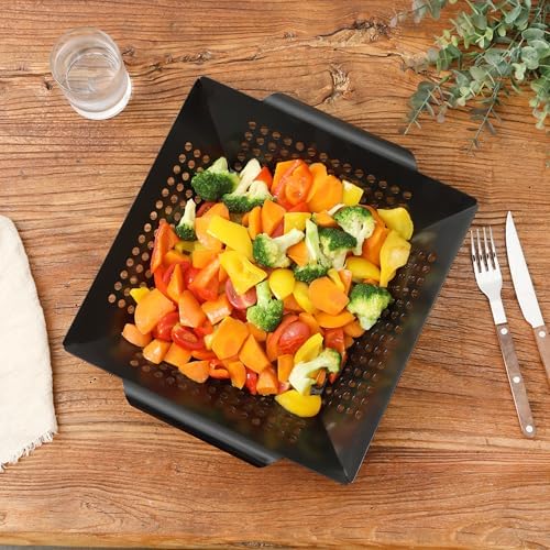 UNCO- Large Grill Basket, 13.6" x 12", Grill Baskets for Outdoor Grill Vegetables - Image 6