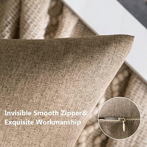 MIULEE Decorative Outdoor Pillow Covers Waterproof 16x16 Khaki - Image 3