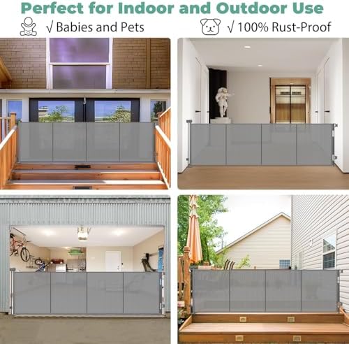 Reinforced 37" Tall x 195" Extra Wide Baby Gates for Large Openings, Gray - Image 4