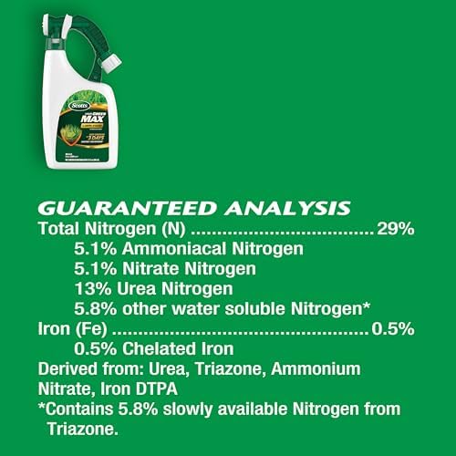 Scotts Liquid Green Max Lawn Food: 2,000 sq. ft., 2-in-1 Fertilizer and Iron Supplement, Use on Any Grass Type, 32 oz. (Pack of 6) - Image 2
