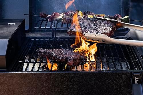 Pit Boss 150 Battery Powered Wood Pellet Grill & Smoker with Flame Broiler 256-Sq. In. Cooking Space, 180°F to 500°F Temperature Range, 7 lb. Pellet Hopper, for Tailgating, Camping, or Travel, Black - Image 5