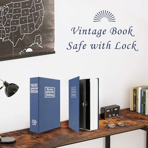 Tahoe trails Book Safe with Key Lock, Portable Metal Safe Box, Dictionary Diversion Book Safe,Secret Book Hidden Safe,9.5" x 6.1" x 2 .2" - Image 6