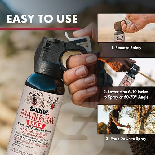 SABRE Frontiersman MAX Bear Spray, EPA Registered for 9 Animal Species - Image 6