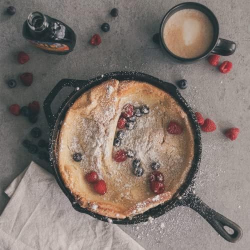 10-1/4 Inch Round Medium Pre-Seasoned Cast Iron Skillet - Image 6
