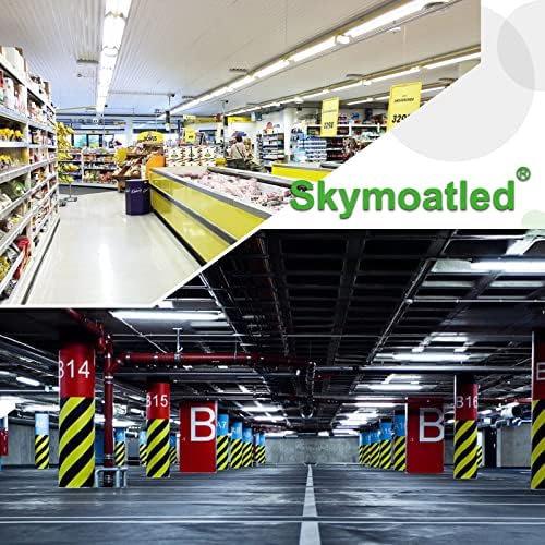 Skymoatled 4Pack 8FT LED Shop Light Garage Lights,100W 6000K 15000LM White Light,Hanging/Surface Mount,Plug and Play,Super Bright T8 Tube Light,Linkable LED Shop Lights for Warehouse Workshop Basement - Image 7