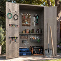 UPPATIO 79 Cu.Ft Outdoor Storage Shed,Vertical Resin Sheds with Shelf,Brown by UDPATIO