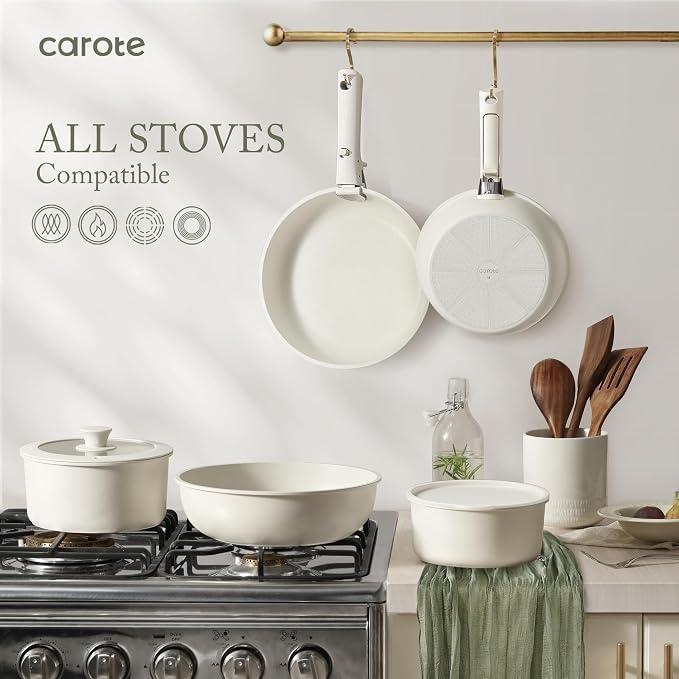 CAROTE 22pcs Pots and Pans Set Non Stick, Detachable Handle Cookware Sets - Image 4
