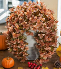 Bougainvillea Artificial Flowers Plants for Outdoors Outside Fall Autumn Decoration, 2 pcs Faux Silk Long Trailing Vines UV Resistant Look Real Brown Fake Flowers for Front Door Porch Planter Urn Yard by INSPRING