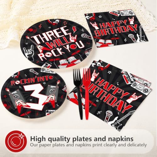 96Pcs 3rd Rock And Roll Music Themed Party Supplies Serves 24 - Image 3