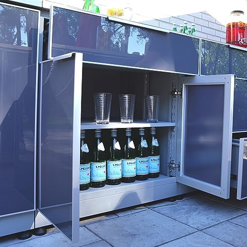 Blue Sky Outdoor Living, OKC3024GDR1DG, 2-Door, 1-Drawer Outdoor Kitchen Cabinet – Durable Weather-Resistant Storage for Patios, Backyards, and Grilling Stations – Slate Gray - Image 2