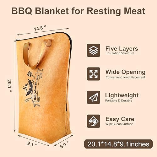 ROMANTICIST 5-in-1 BBQ Grill Tools Set with Meat Resting Blanket - Image 2