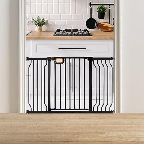 owlie 29-52 Inch Wide Baby Gate with Door for Stairs Doorways by owlieextrawidebabygate