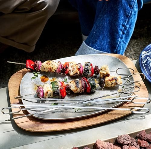 HexClad 8pc BBQ Tool Set with Spatula, Tongs, Brush, Grill Fork & Skewers - Image 4