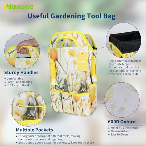 Yellow Garden Tools Set 10 Pieces, Gardening Gifts for Women - Image 5