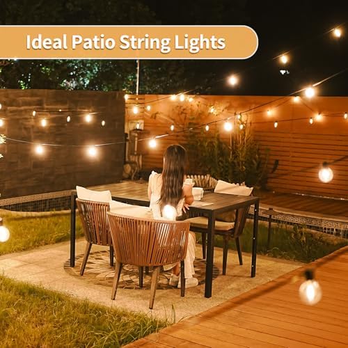 SANBEN Outdoor String Lights-100ft 50+2 G40 Bulbs Patio Lights with Remote - Image 2