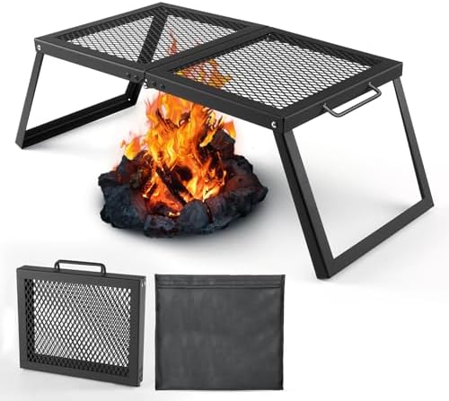 Odoland Folding Campfire Grill Camping Grill for Outdoor Cooking Bonfire by Odoland