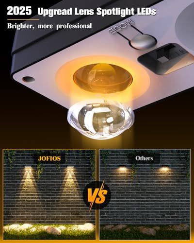 JOFIOS Solar Fence Lights 8 Pack, 50 Lumens Outdoor Fence Solar Lights with 12 Modes RGB Color Glow LED Solar Lights Outdoor Waterproof, Solar Lights for Patio, Backyard, Deck, Fence, Railing. - Image 3