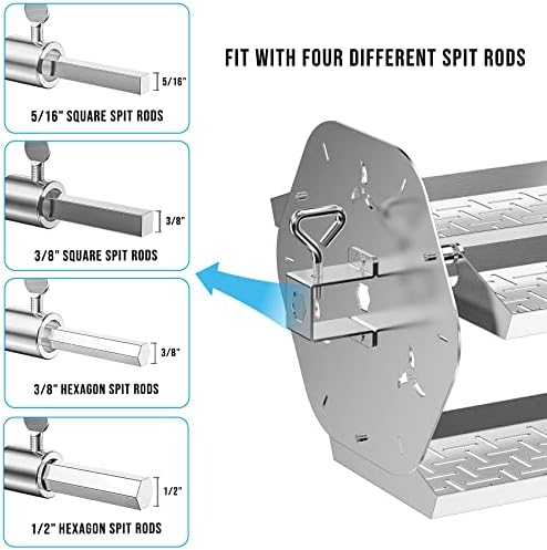 Skyflame Stainless Steel Rotisserie Trays with Shish-Kebab Skewer Set - Image 4