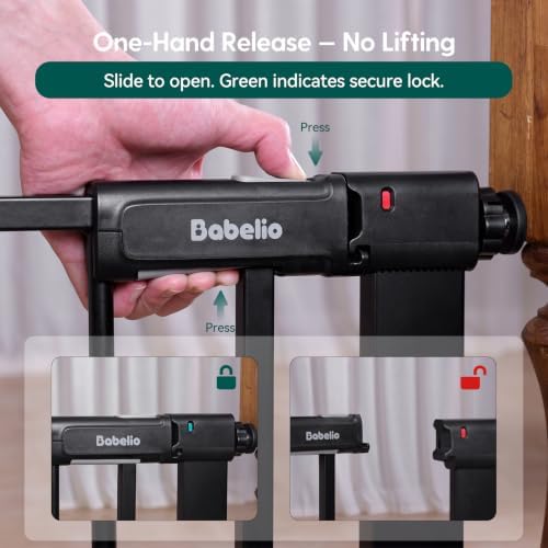 Babelio 36-56" Extra Wide Baby Gate for Stairs No Drilling, PressGuard II - Image 2