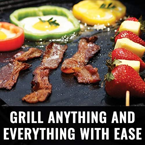Grillaholics Reusable Non-Stick Grill Mats for Outdoor Grill | Set of 2 - Image 3
