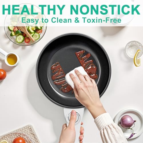 Dezin Hot Pot Electric, 1.5L Non-Stick Portable Electric Pot, Dual Power - Image 5