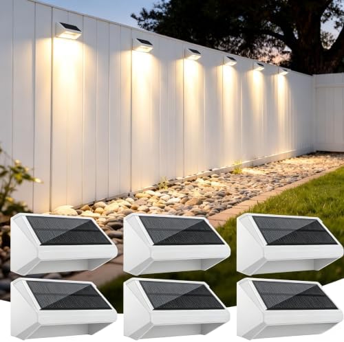 Solar Fence Lights Outdoor, 6 Pack Fence Lights Solar Powered RGB by Unknown