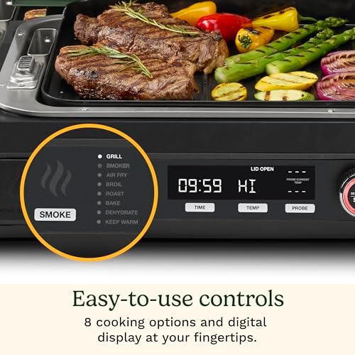 Cuisinart Outdoor Electric Grill, 8-in-1 Air Fryer/Grill/Smoker, 154 sq in - Image 5
