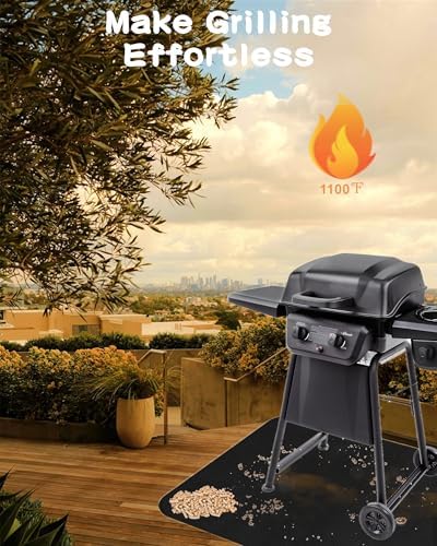 Falezern 90 X 48 in Extra Large Under Grill Mat for Outdoor Grill Black - Image 7
