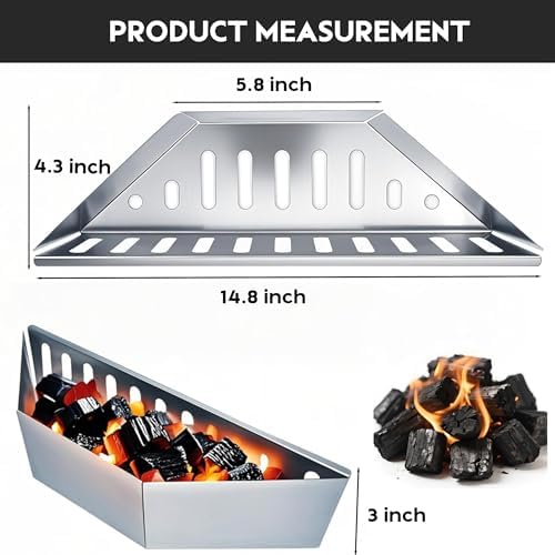 auisea Charcoal Basket Compatible with 22-inch Weber Charcoal Grills - Image 6