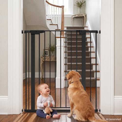 41” Extra Tall Baby Gate for Stairs 29.7-40.6" Wide Dog Gate by doktorbaby