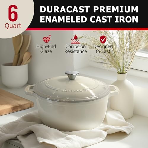 Mueller DuraCast 6QT Enameled Cast Iron Dutch Oven with Lid, Heavy-Duty - Image 2
