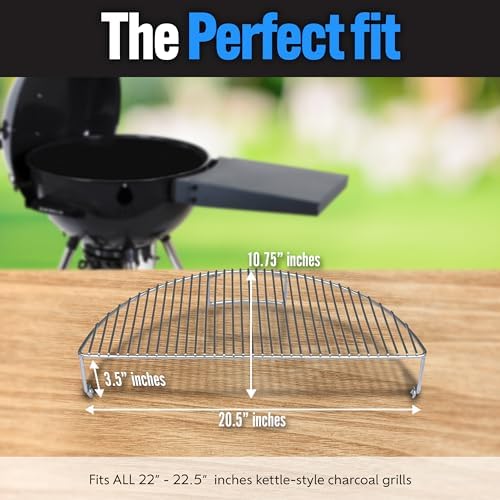 SnS Grills Slow ‘N Sear Elevated Cooking Grate - Compatible with Weber and Other Grills - Heavy Duty Stainless Steel, More Grill Space for Tailgating, Camping, and Backyard Cooking - Image 2