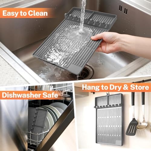 Silicone Grill Mat Compatible with Blackstone, BBQ Griddle Tool, Grey - Image 7