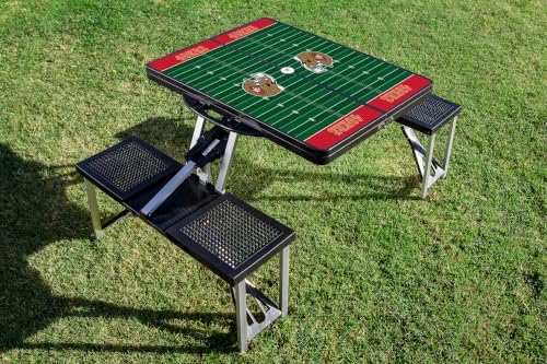 Picnic TIME NFL Football Field Folding Picnic Table, Camping Table, Outdoor Table with Umbrella Hole - Image 2