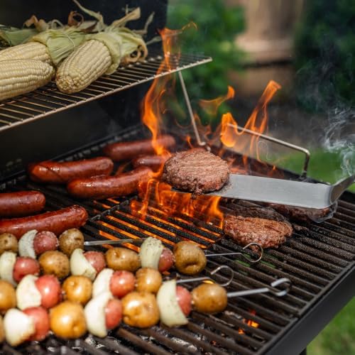 Char-Griller Barrel Pro Charcoal Grill with Charcoal Fuel, Adjustable Charcoal Tray, EasyDump Ash Pan, 785 Sq. In. Cooking Area, for Grilling & Smoking, Black - Image 6
