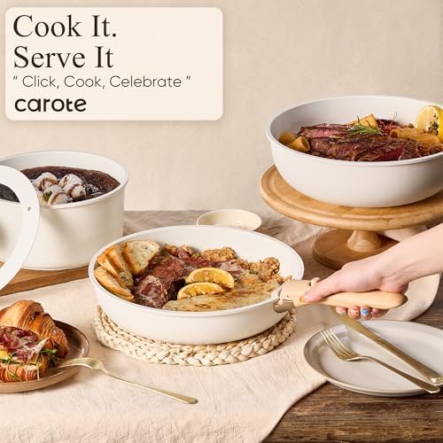 CAROTE 26pcs Pots and Pans Set Non Stick, Cookware Set Detachable Handle - Image 6
