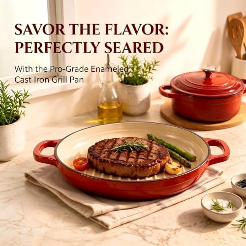 Enameled Cast Iron Dutch Oven Set - 4-Piece 1.3/2.6/4.8Qt Pot with Lids - Image 2