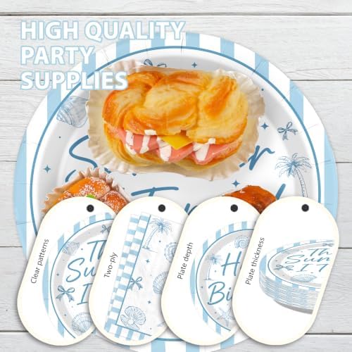 168 Pcs Summer 15th Seashell Birthday Party Decorations Serves 24 - Image 4