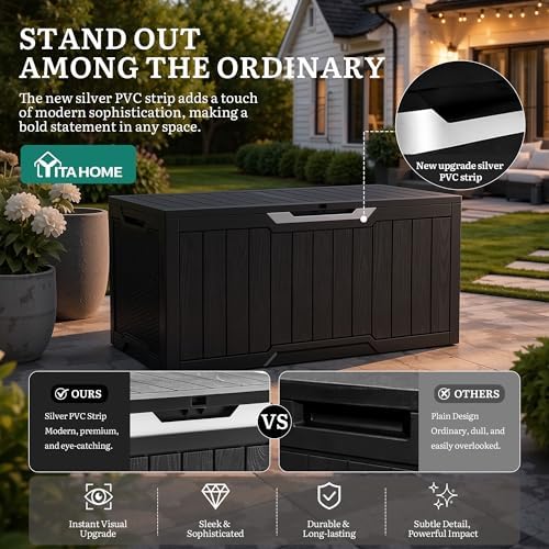 YITAHOME 100 Gallon Large Outdoor Storage Box - Image 3