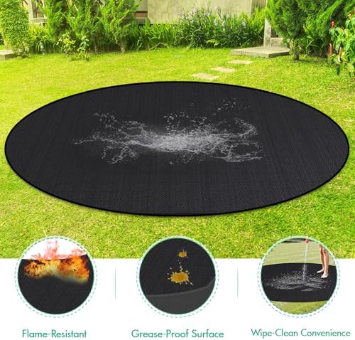 Round Fire Pit Mat 40 Inch, Fireproof Deck Protector, Heat Resistant Waterproof Pad for Patio, Lawn & Outdoor Fire Pit - Image 4