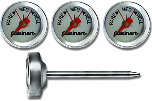 Cuisinart CSG-603 Outdoor Grilling Steak Thermometers (Set of 4) , Stainless Steel by Cuisinart