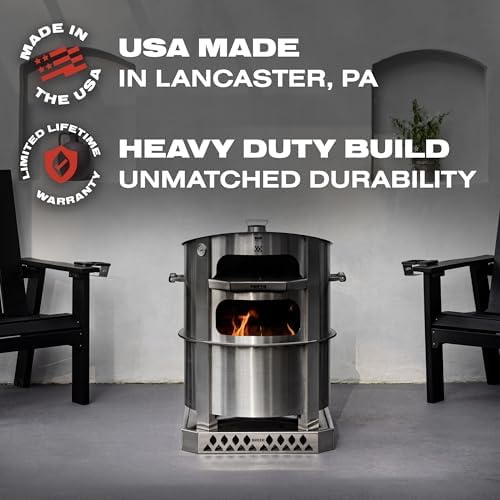 Breeo Live-Fire Pizza Oven - Stainless Steel, 27.5 in, Made in USA - Image 5