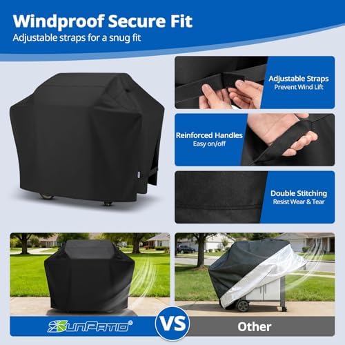 SunPatio Gas Grill Cover 60 Inch, Outdoor Heavy Duty Waterproof BBQ Cover - Image 5