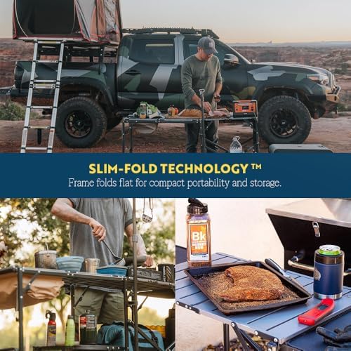 GCI OUTDOOR Master Cook Station | Portable Folding Kitchen Table with Soft Shell Sink, Heat Resistant Tabletop & Telescoping Lanter Pole, Perfect for Camping Trips - Image 6