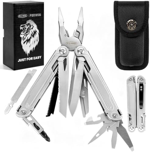 PERWIN 18-in-1 Multitool Pliers Pro, EDC Pocket Knife & Replaceable Tool by PERWIN