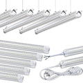 Skymoatled 12Pack 4FT LED Shop Light Garage Lights,50W 6000K 7500LM White Light,Hanging/Surface Mount,Plug and Play,Linkable T8 LED Shop Lights,Commercial Bay Lighting for Warehouse Workshop Basement by Skymoatled